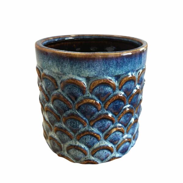 'Guppi' kaspó kék-barna – 'Guppi' pot blue-brown